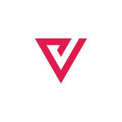 Letter V vector logo design template