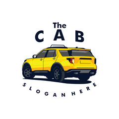 taxi car illustration cab car vector car logo design