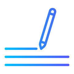 writing gradient icon