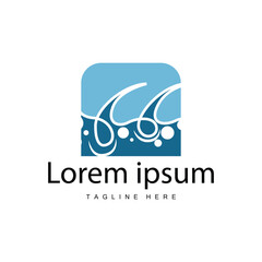 Hair care logo design simple hair skin care silhouette illustration vector template