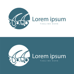 Hair care logo design simple hair skin care silhouette illustration vector template