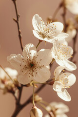 Gold cherry blossom on pastel background, Sakura vertical wallpaper