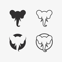 Elephant Logo Vector Illustrator Design Template