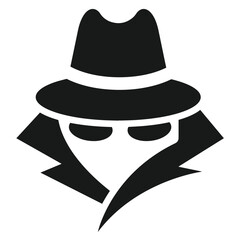 Agent or spy icon. Incognito logo - obrazy, fototapety, plakaty