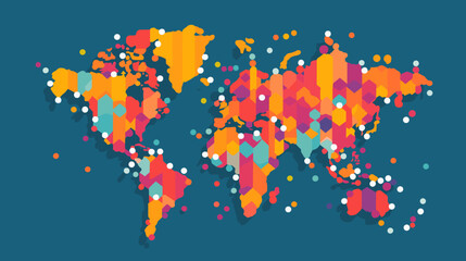 World wide business concept image. Vector illustration.