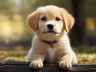 golden retriever puppy on grass