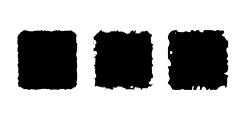 illustration of a set of  grunge splashe buttons