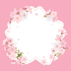 桜の花びら型フレーム素材