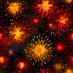 Explosive Red & Yellow Fireworks