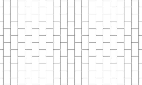Vertical offset grey outline rectangle seamless pattern. Vector Repeating Texture.