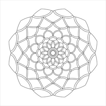 Sacred Geometry madala coloring book page for kdp book interior