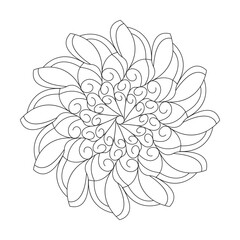 Vibrant Variations Mandala coloring book page for kdp book interior