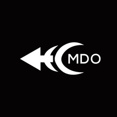 MDO Letter logo design template vector. MDO Business abstract connection vector logo. MDO icon circle logotype.

