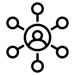 people network and connecting people icon