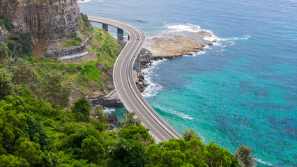 Obraz premium Sea Cliff Bridge on New South Wales coastline, South of Sydney