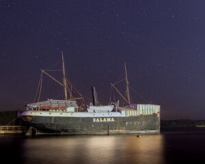 old ship and stars