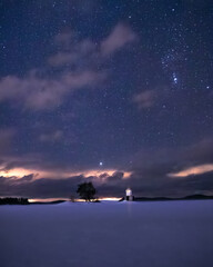 lighthouse and stars
