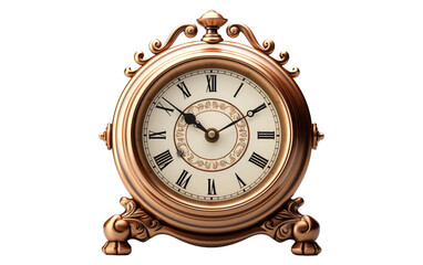 Enhance Your Space with the Classic Beauty of a Clock on White or PNG Transparent Background.