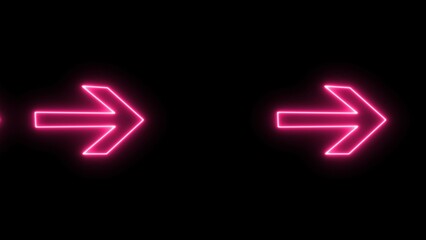 Directional neon arrow icon illustration background 