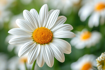 Fototapeta premium daisies in a garden, daisies in a field, flower in garden