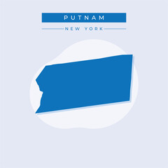 Vector illustration vector of Putnam map New York