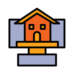 Buildings Estate Real Filled Outline Icon