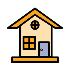 Apartment Buildings Home Filled Outline Icon