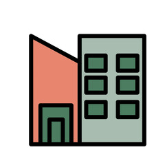 Buildings Flats House Filled Outline Icon