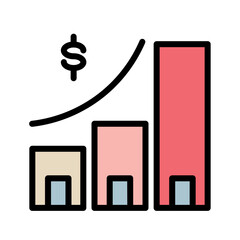 Company Office Work Filled Outline Icon