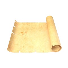 3D rendering of a Paper Scroll
