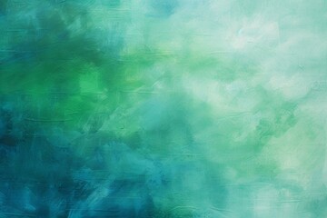 Vertical background with diverse shades of green and blue oil paint. Generative AI - obrazy, fototapety, plakaty