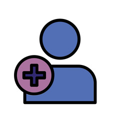 Fototapeta premium Communication Person Profile Filled Outline Icon