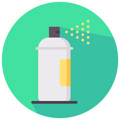 paint spray round flat vector icon