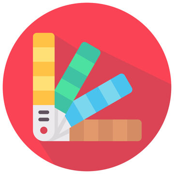pantone round flat vector icon