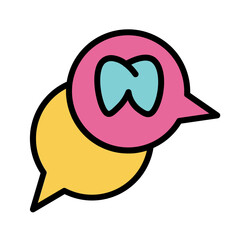 Chat Message Communication Filled Outline Icon