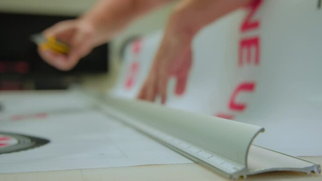 Film trimming after printing for advertising, Production of advertising films