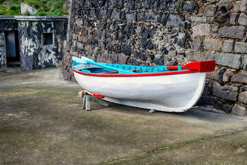 fisher boat at the coast of Sao Miguel (Azores, Portugal)