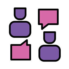 Office Message Chat Filled Outline Icon