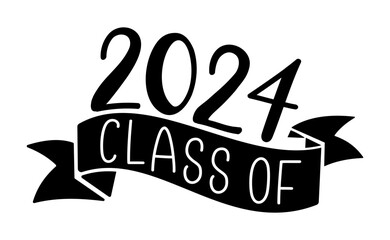 CLASS OF 2024. Graduation logo.