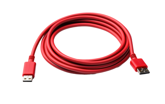 Charging Cable, A Universal Cable Offering the Perfect Sync of Charging Power Across Devices on White or PNG Transparent Background.
