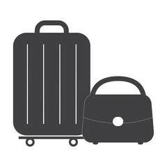 Baggage, luggage line icon, outline vector sign, linear style pictogram isolated on white. Symbol, logo illustration