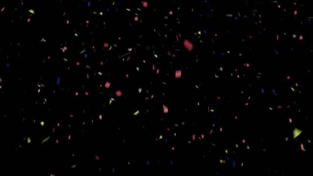 Falling Colorful Confetti Particles Overlay 