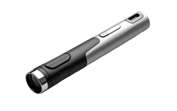 Professional Grade Diagnostic Ophthalmoscope, Enabling Proactive Retinal Scanning for Early Detection on White or PNG Transparent Background.