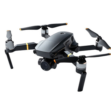 Aerial Drone Isolated on Transparent or White Background, PNG