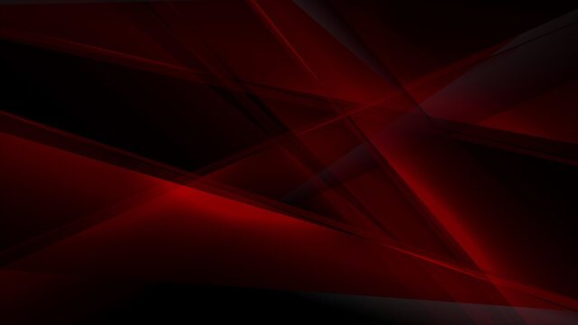 Dark red glowing glossy stripes abstract background