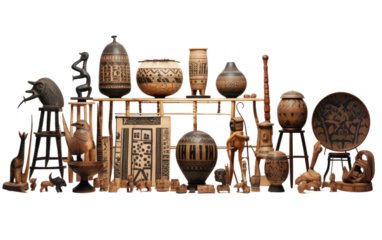 Cultural Curiosities Collection, Unveiling Intriguing Artifacts and Cultural Treasures on White or PNG Transparent Background.
