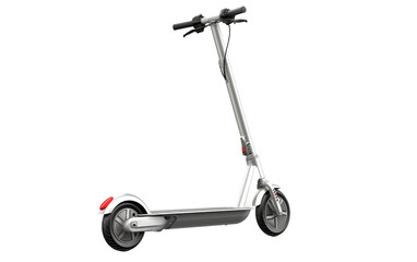 Maneuver Through Traffic with the Precision of Your Electric Scooter on White or PNG Transparent Background.