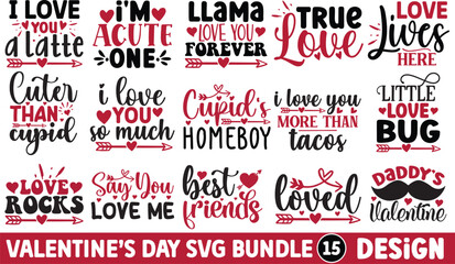 Valentine's day svg bundle, Valentine's day t-shirt design, Valentine's Day SVG, Happy Valentine's Day	
 - obrazy, fototapety, plakaty