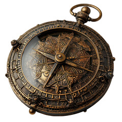 Fototapeta na wymiar Astrolabe Isolated on Transparent or White Background, PNG