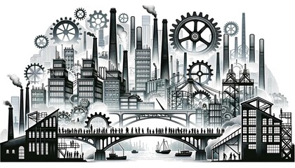 Fototapeta premium Industrial Revolution Age